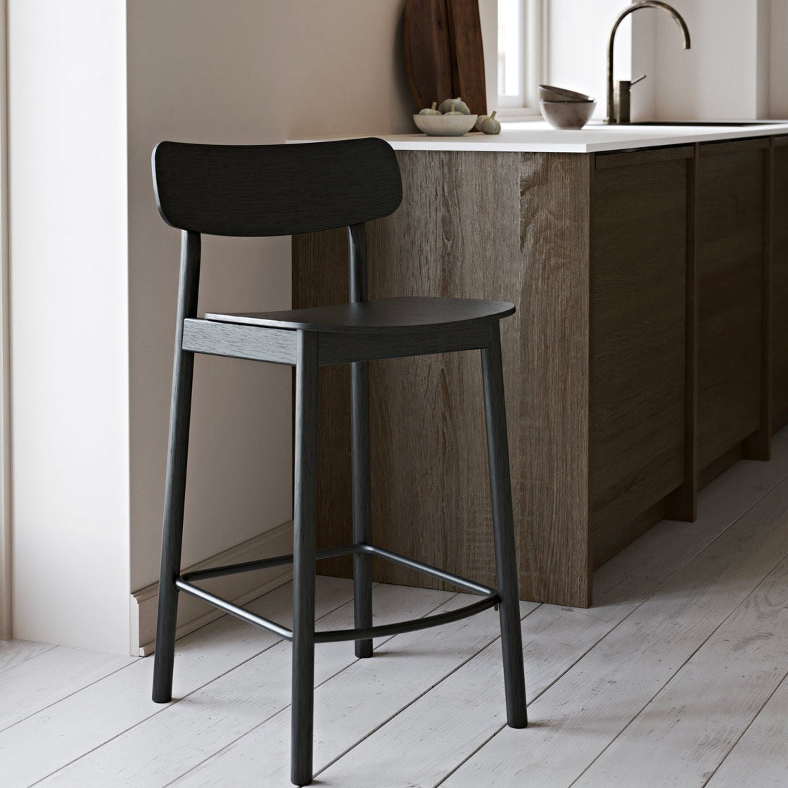 WOUD Soma Stool in FSC-certified solid oak designed by Norm Architects