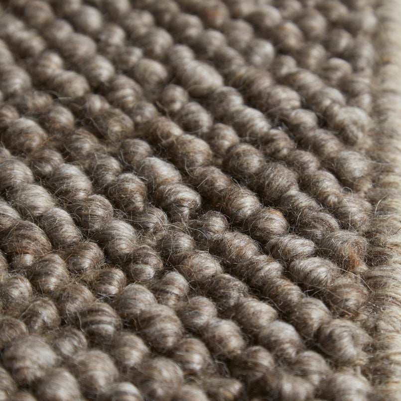 WOUD Tact Rug in brown hand-tufted wool designed by Studio Tolvanen