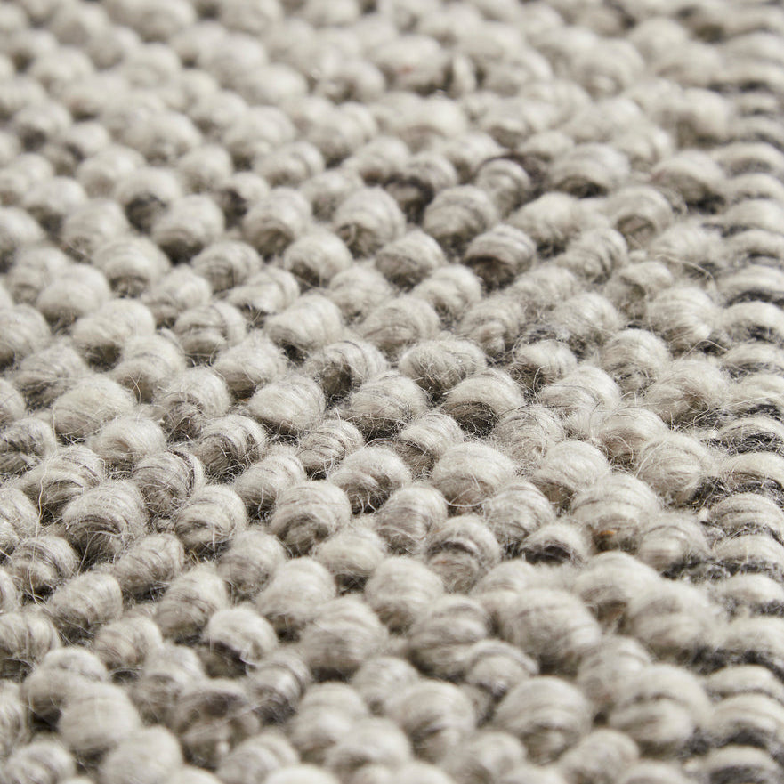 WOUD Tact Rug in grey hand-tufted wool designed by Studio Tolvanen