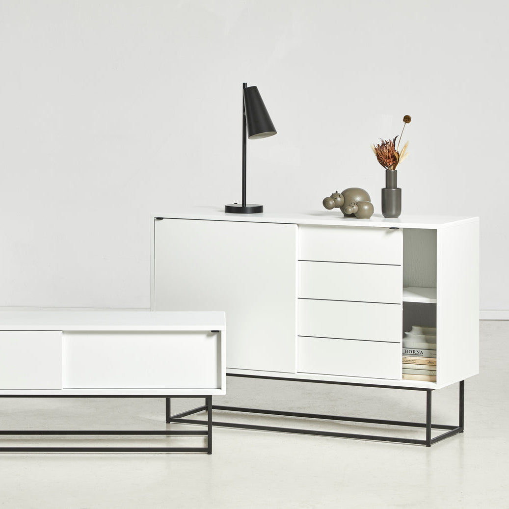 WOUD Cono Table Lamp in powder-coated steel designed by Bahar Mehrabani