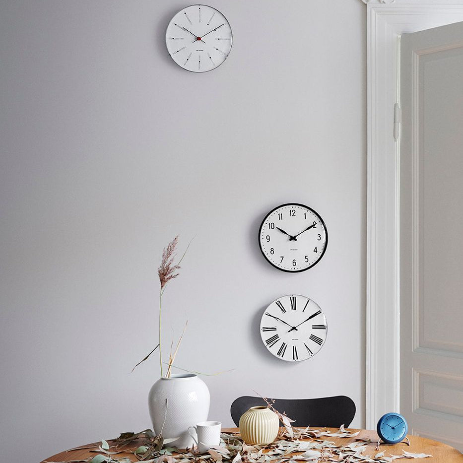 Arne Jacobsen Roman Wall Clock White/Black