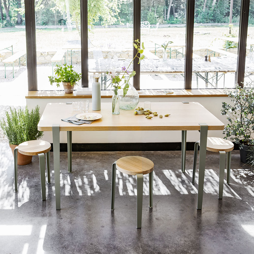 Tiptoe Dining Table with Eco-Certified Wood Top lifestyle photograph