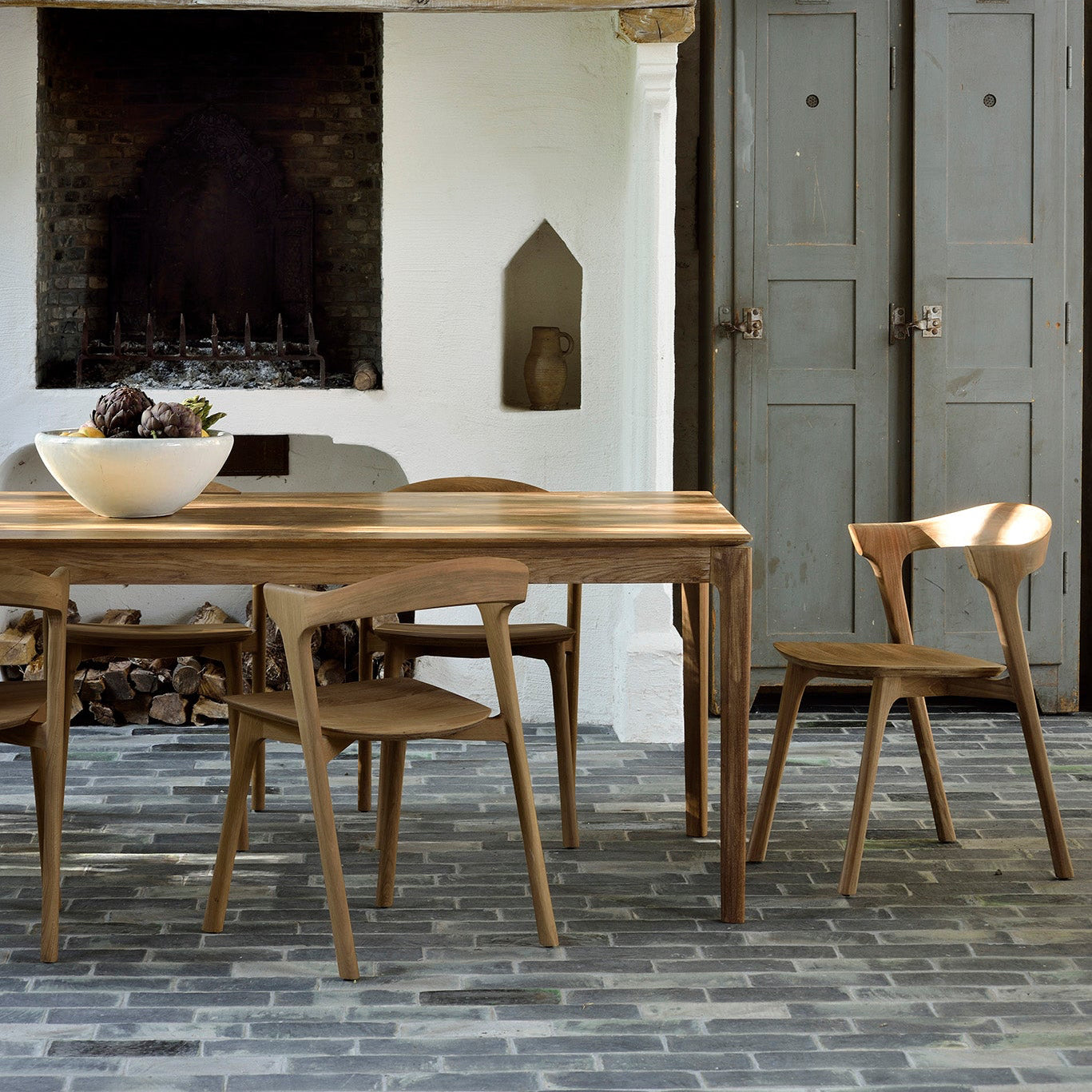 Ethnicraft Bok Dining Table styled in an interior setting
