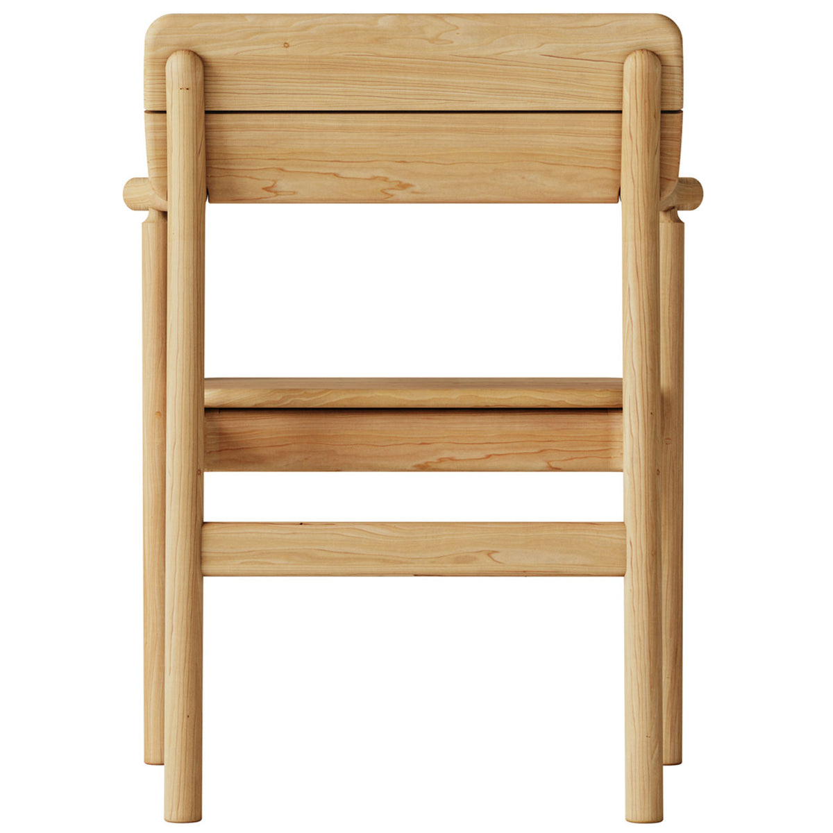 Case Tanso armchair in teak, back view
