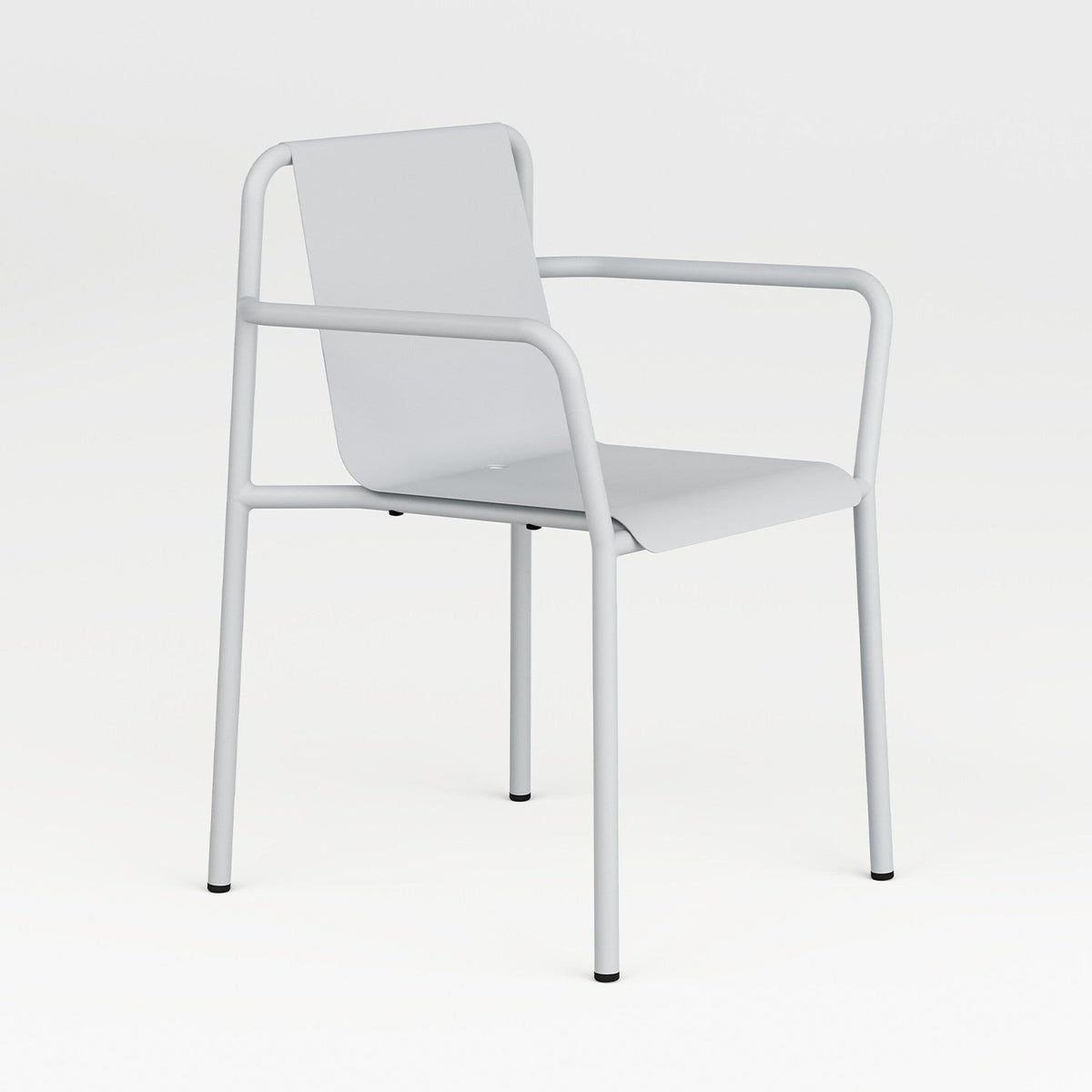Tiptoe PANORAMA Outdoor Armchair in Chalk Gray, folded powder-coated steel