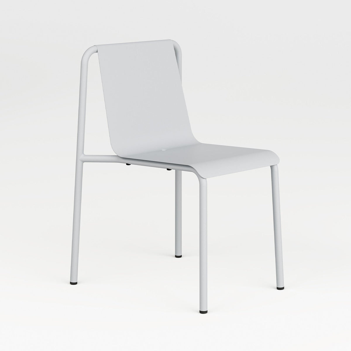Tiptoe PANORAMA Outdoor Chair in Chalk Gray, folded powder-coated steel