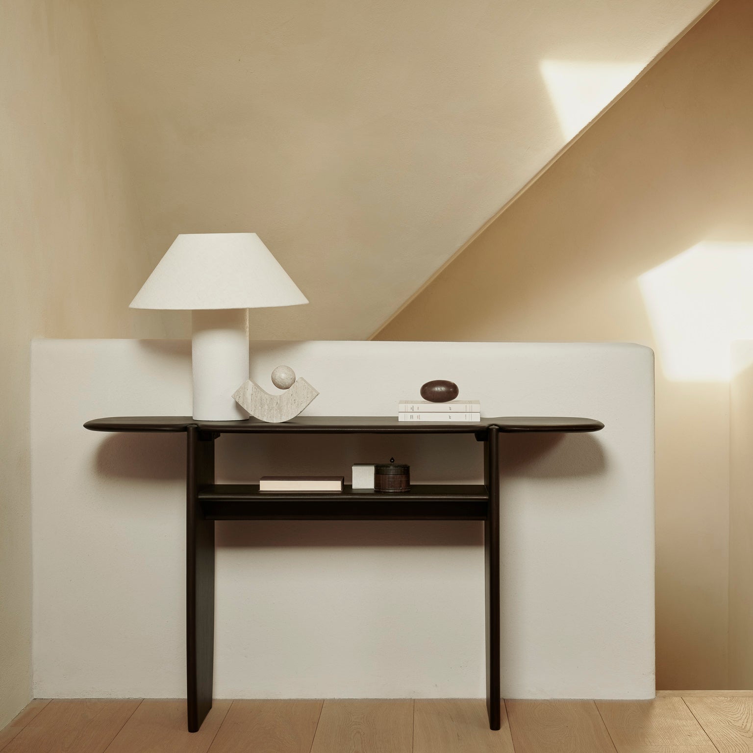 Ethnicraft Pi Console Table, FSC-certified solid wood furniture by Belgian brand