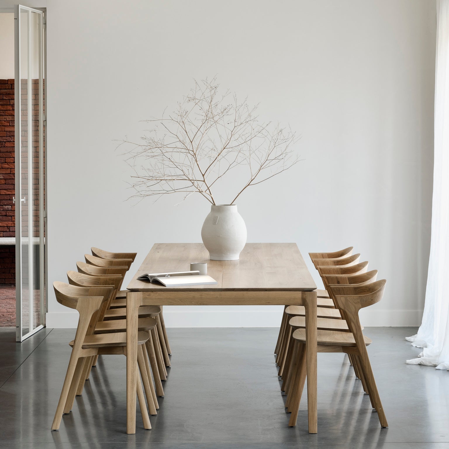 Ethnicraft Bok Extendable Dining Table, FSC-certified solid wood furniture by Belgian brand