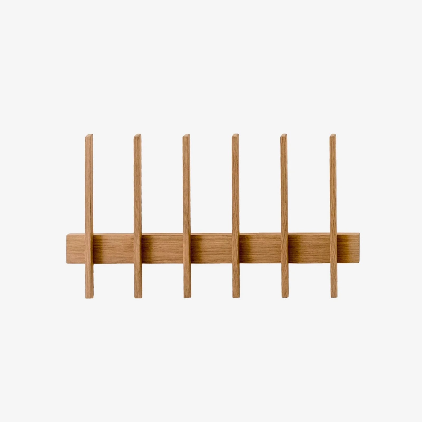 Case Fin coat hook in FSC-certified solid wood, designed by Matthew Hilton.