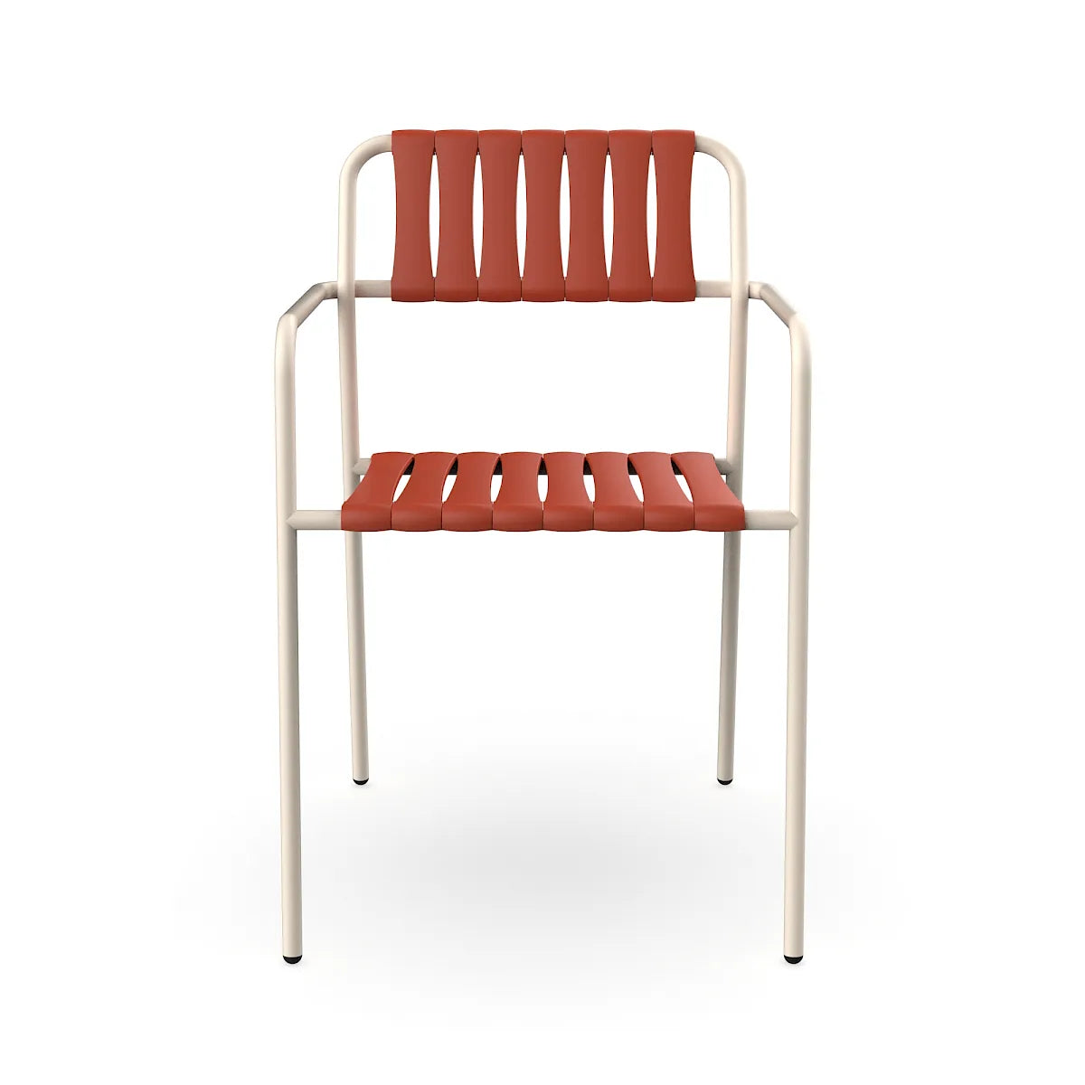 Resol Gelato Armchair in Nácar frame with Greda slats, steel frame and recycled polypropylene slats