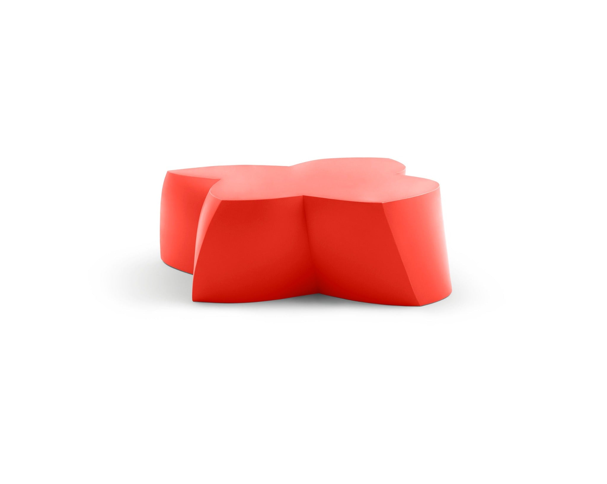 Heller Gehry Coffee Table in Red, recyclable polyethylene, designed by Frank Gehry