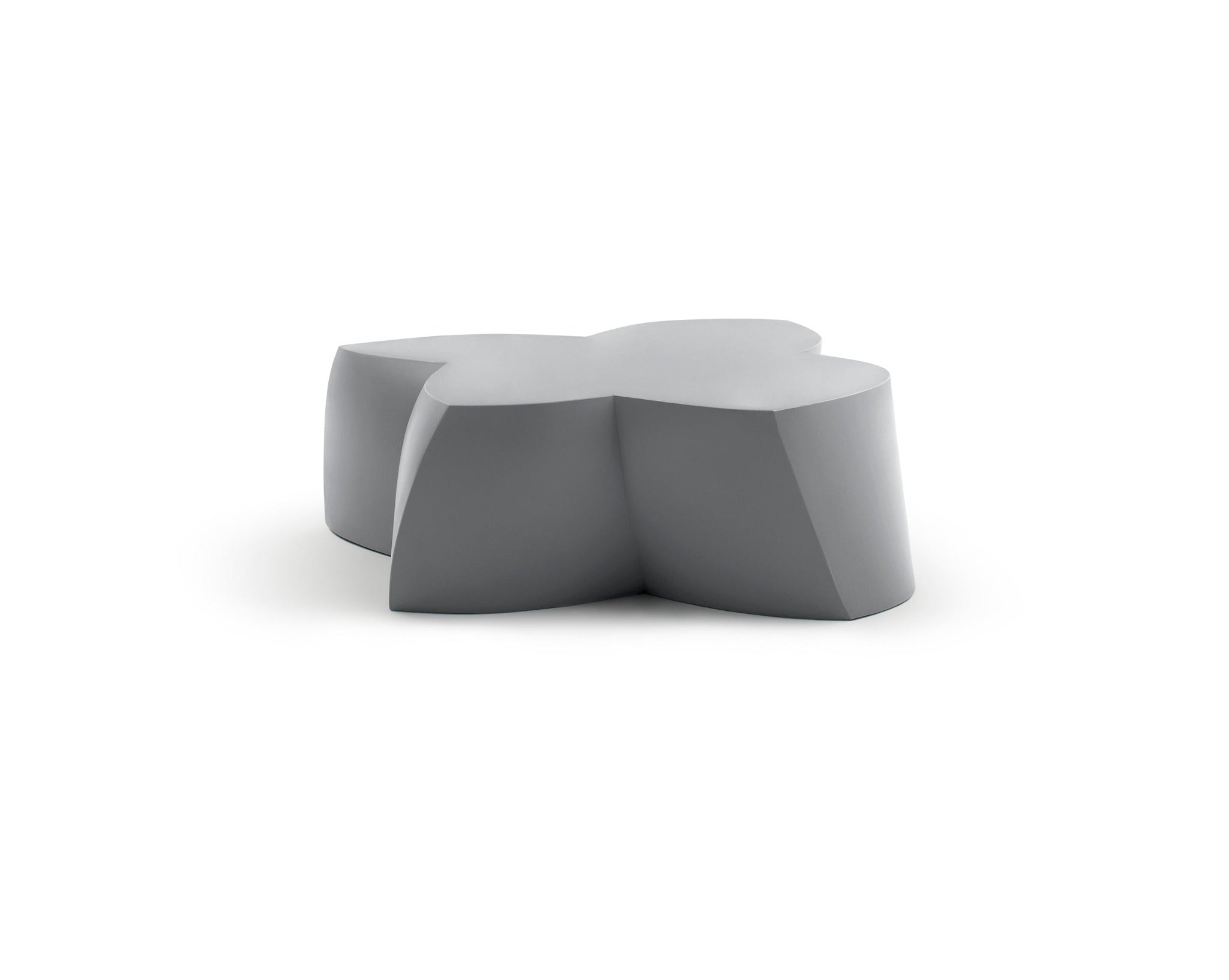 Heller Gehry Coffee Table in Silver, recyclable polyethylene, designed by Frank Gehry