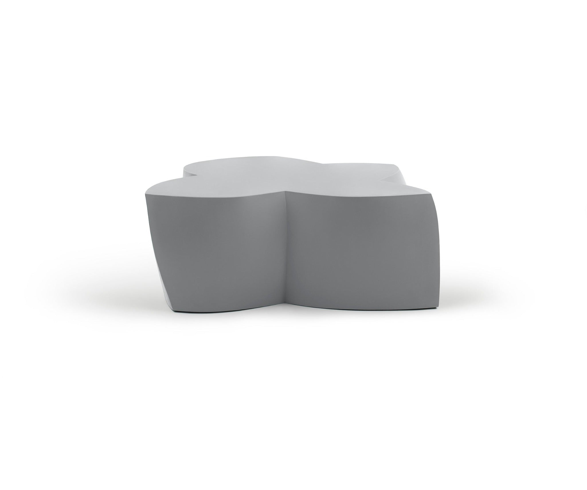 Heller Gehry Coffee Table in Silver, recyclable polyethylene, designed by Frank Gehry