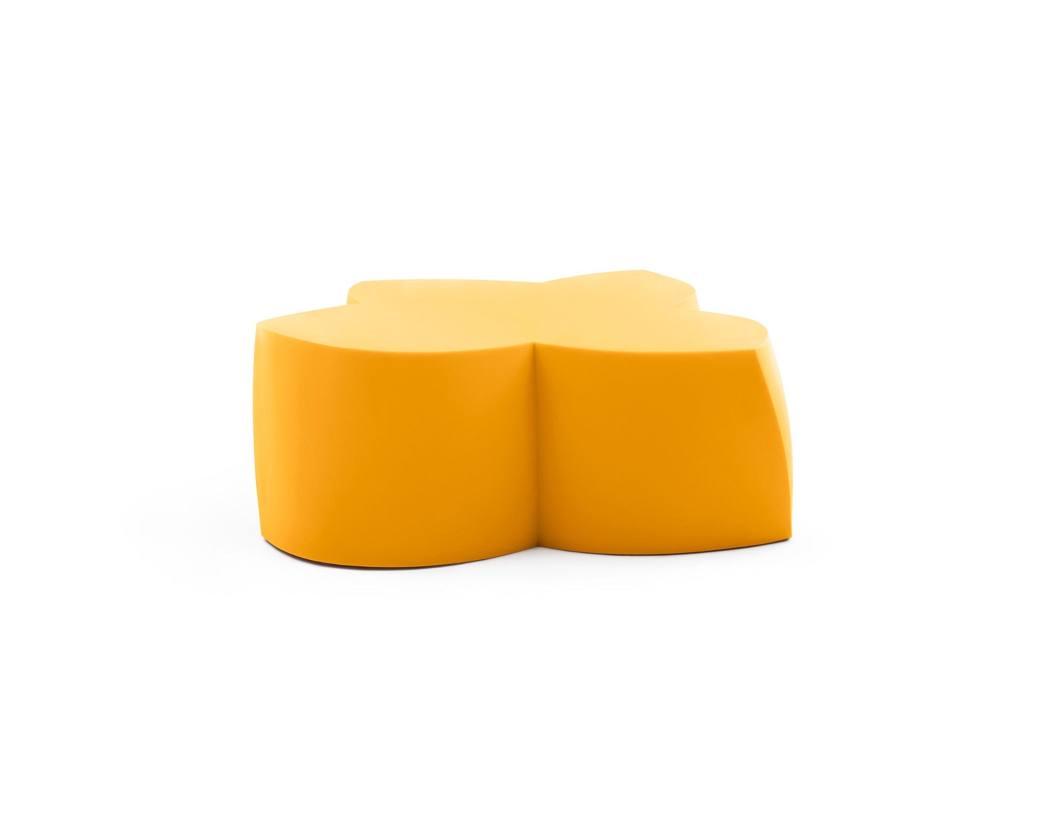 Heller Gehry Coffee Table in Yellow, recyclable polyethylene, designed by Frank Gehry