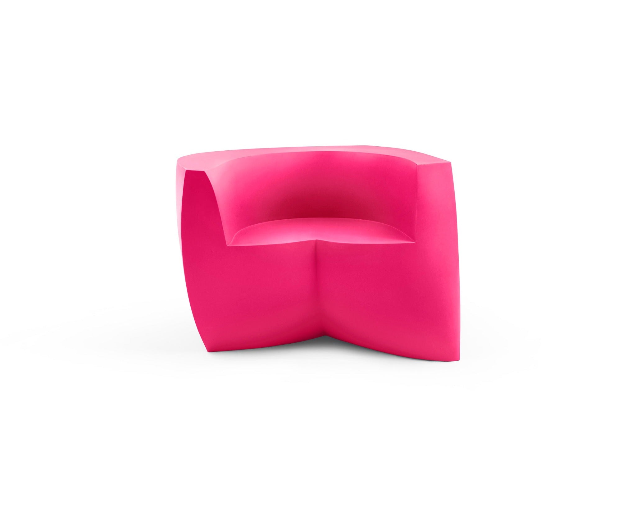 Heller Gehry Easy Chair in Magenta, recyclable polyethylene, designed by Frank Gehry