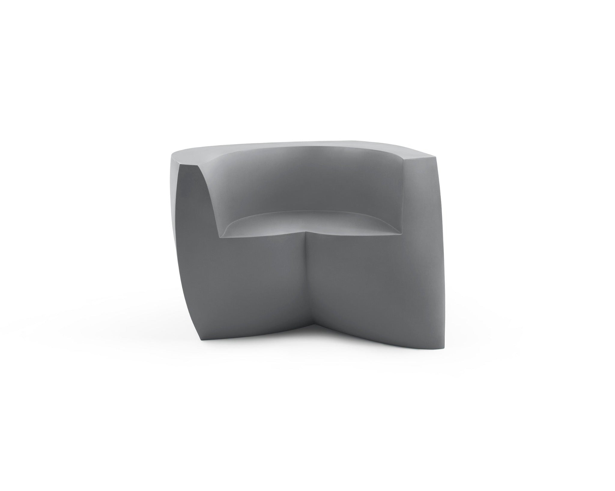 Heller Gehry Easy Chair in Silver, recyclable polyethylene, designed by Frank Gehry