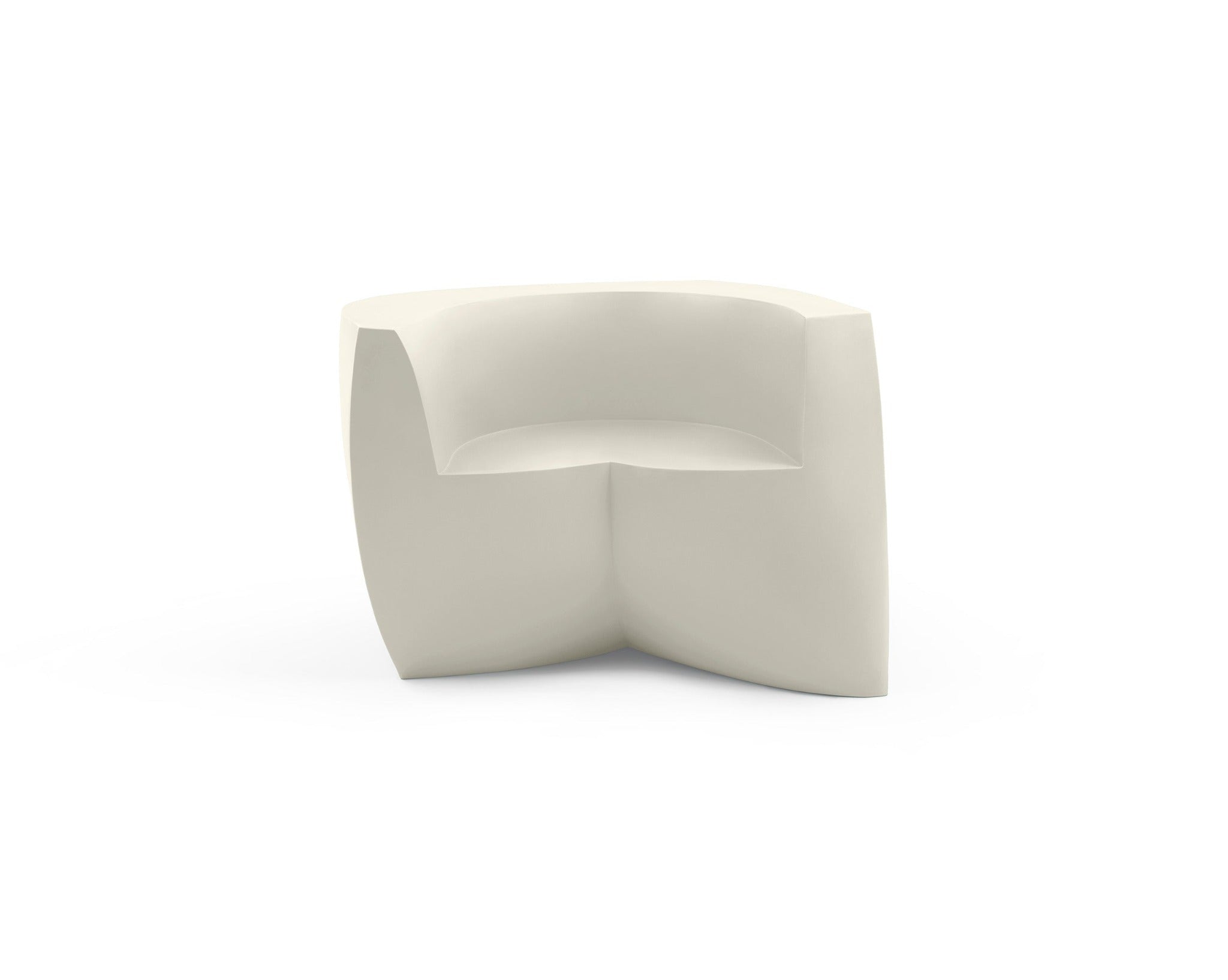 Heller Gehry Easy Chair in White, recyclable polyethylene, designed by Frank Gehry