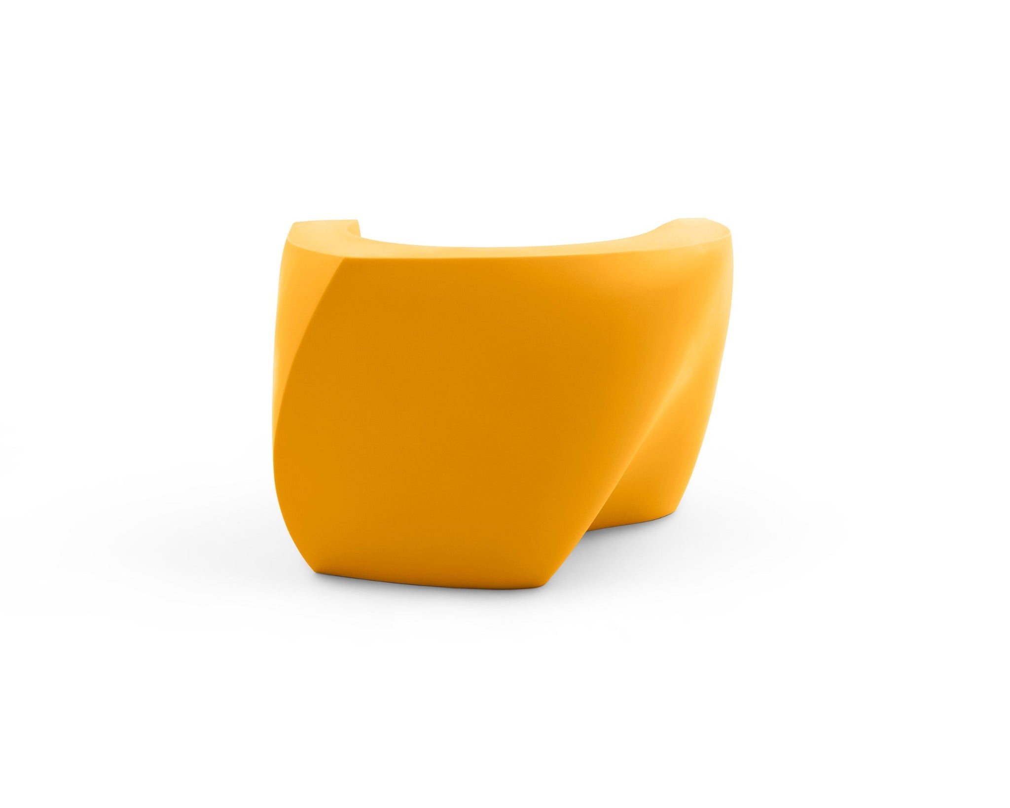 Heller Gehry Easy Chair in Yellow, recyclable polyethylene, designed by Frank Gehry