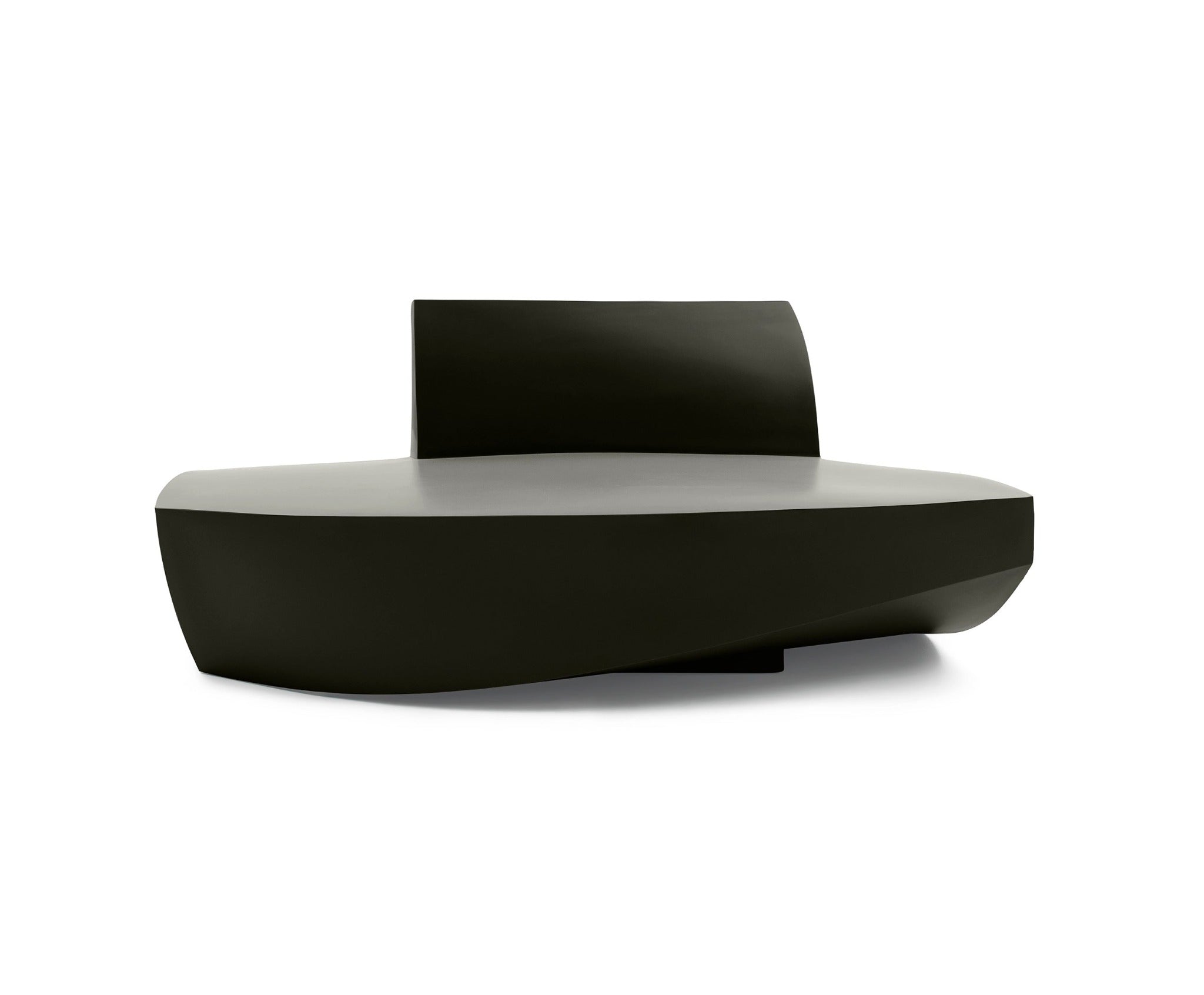 Heller Gehry Sofa in Black, recyclable polyethylene, designed by Frank Gehry