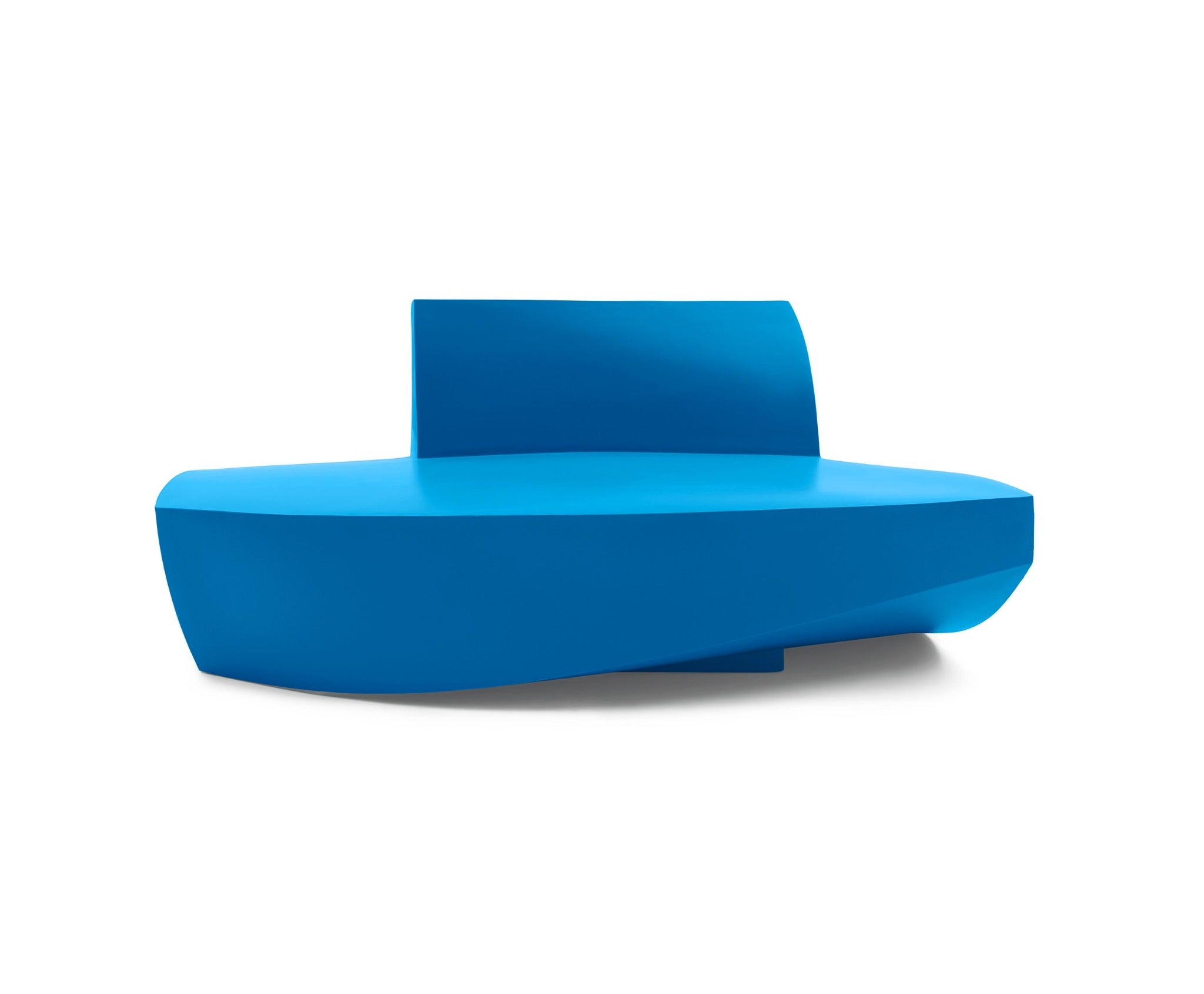 Heller Gehry Sofa in Blue, recyclable polyethylene, designed by Frank Gehry