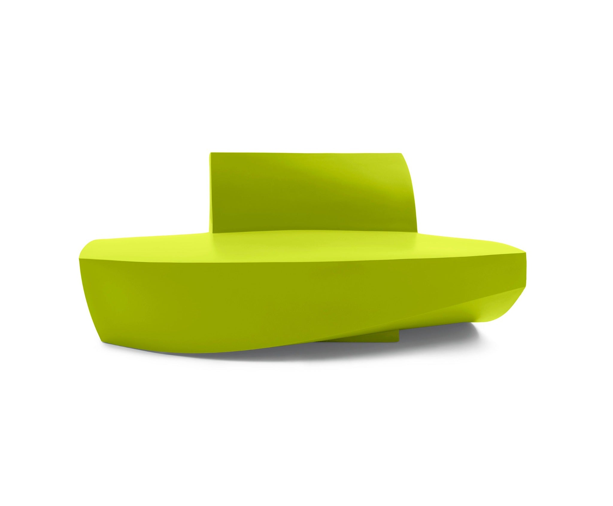 Heller Gehry Sofa in Green, recyclable polyethylene, designed by Frank Gehry