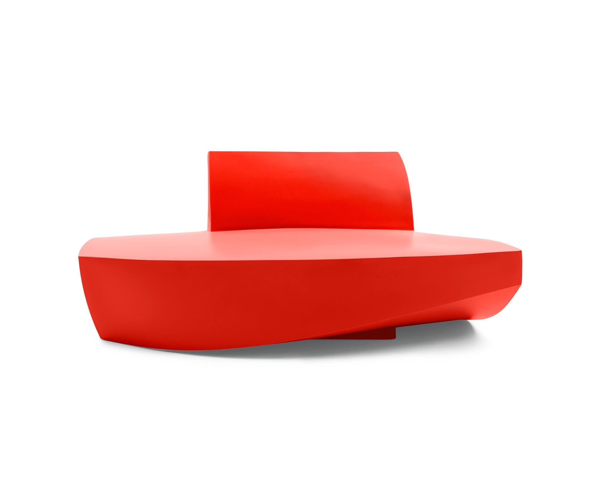 Heller Gehry Sofa in Red, recyclable polyethylene, designed by Frank Gehry