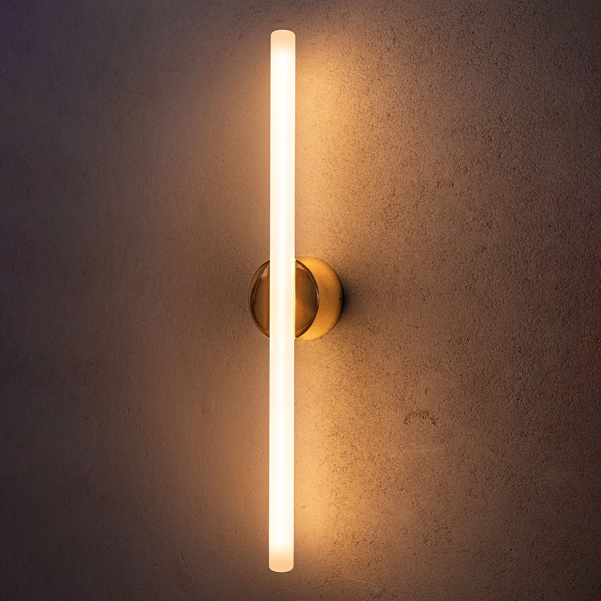 Kilter 1.0 Wall Light in Solid Brass, 640mm studio view