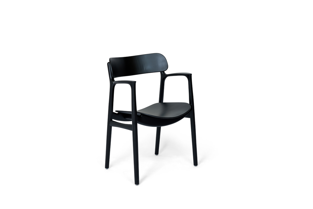 Bent Hansen Asger Dining Chair in black-painted beech, beech