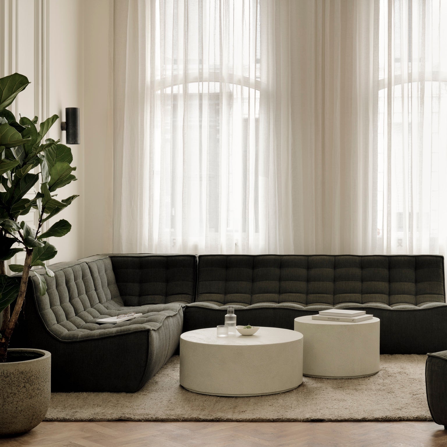 Ethnicraft Dunes Rug, woven textile from Belgian brand Ethnicraft
