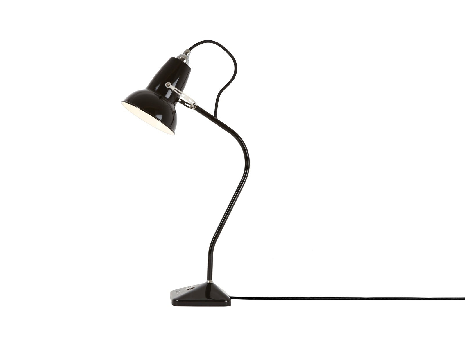 Original 1227 Mini Anglepoise lamp in jet black by Comosum, compact modern desk light