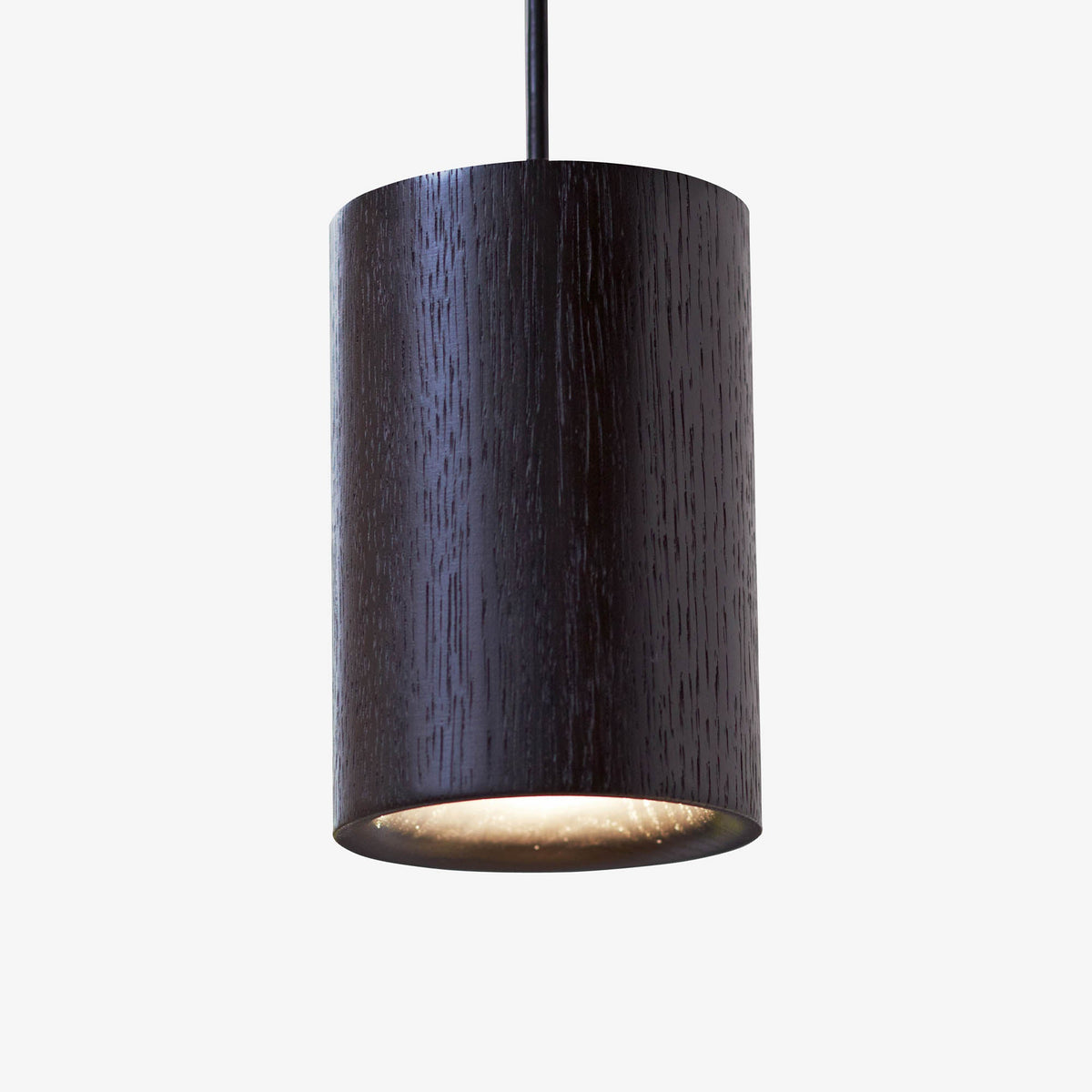 Case Solid Pendant cylinder in Black Stained Oak, black stained solid oak