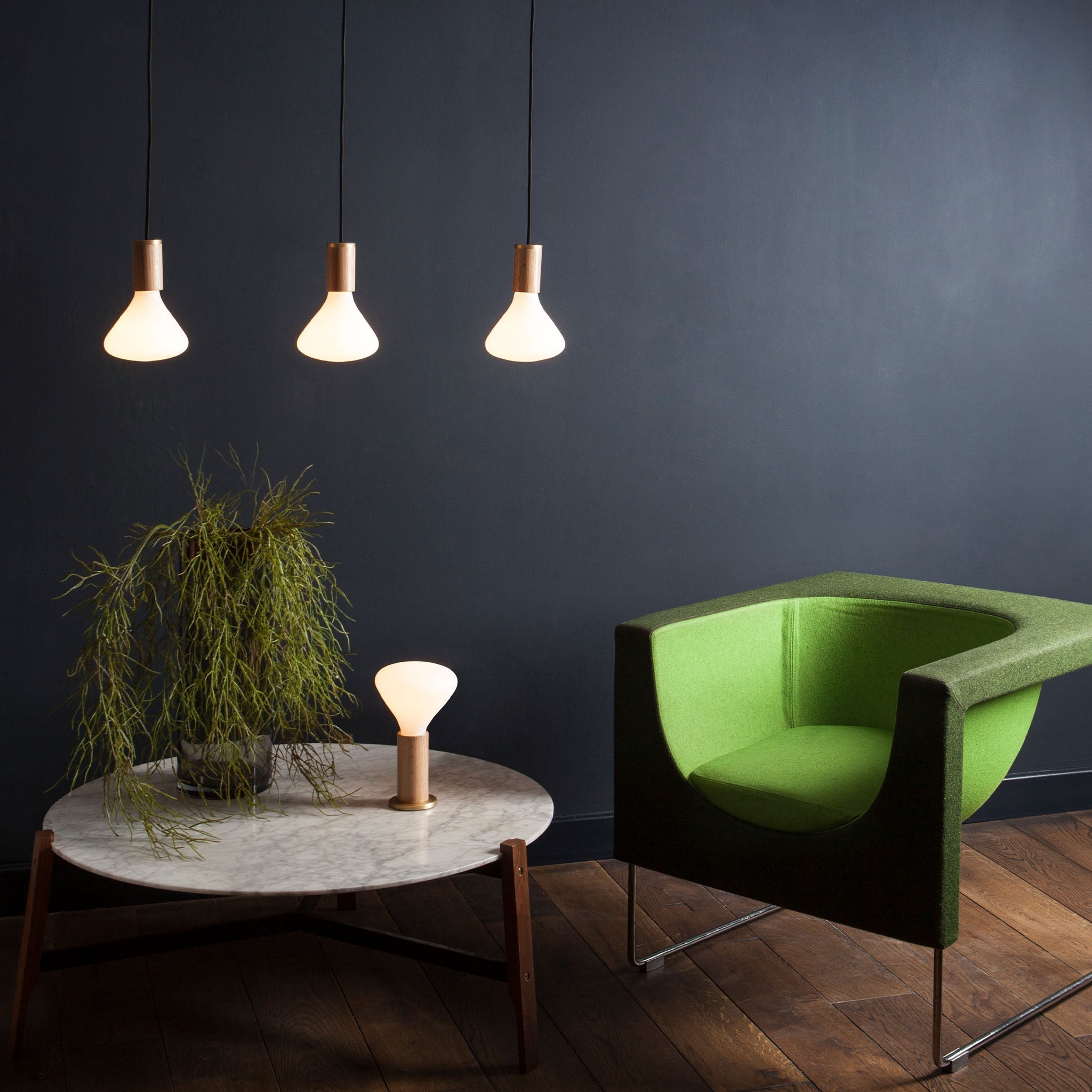 Noma Pendant Light in Graphite by Tala — close-up detail