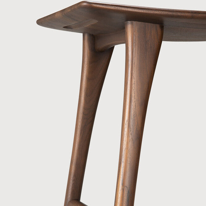 Ethnicraft Osso Stool in teak, FSC-certified solid teak