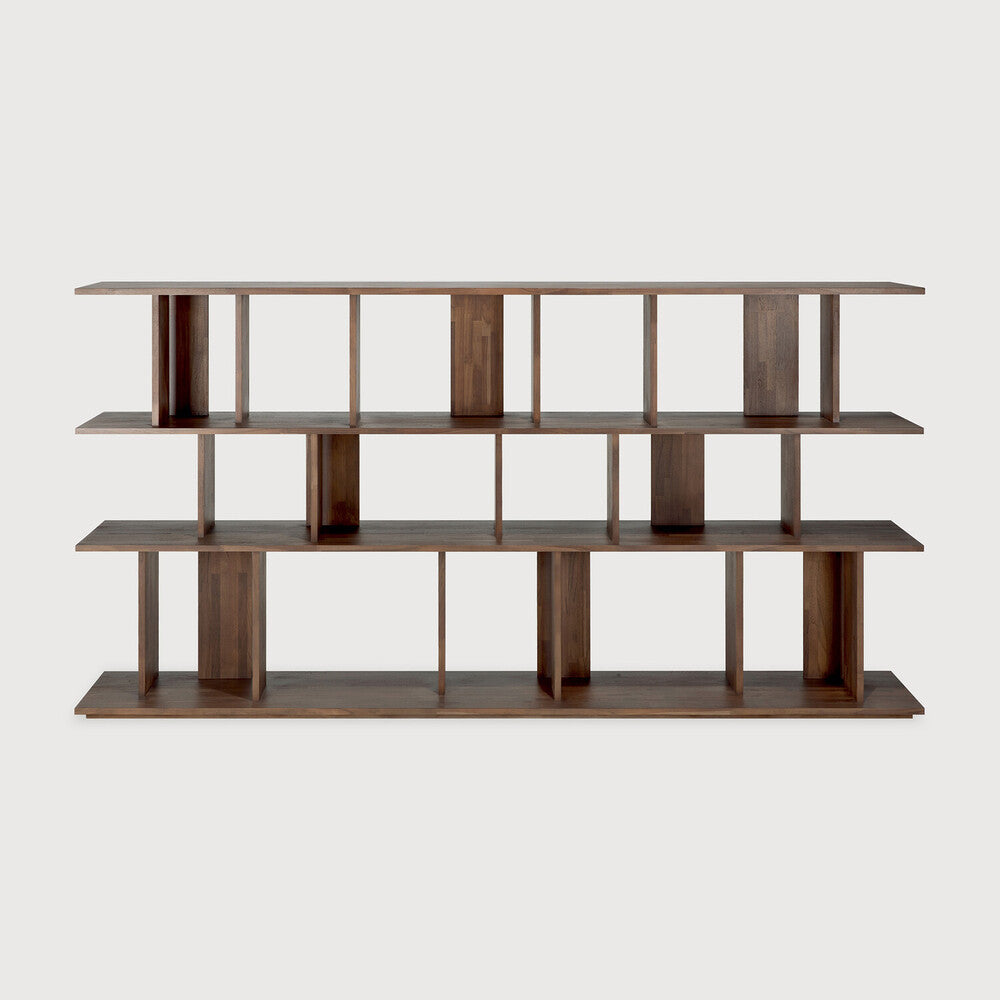Ethnicraft Irregular Rack in teak, FSC-certified solid teak with varnished finish