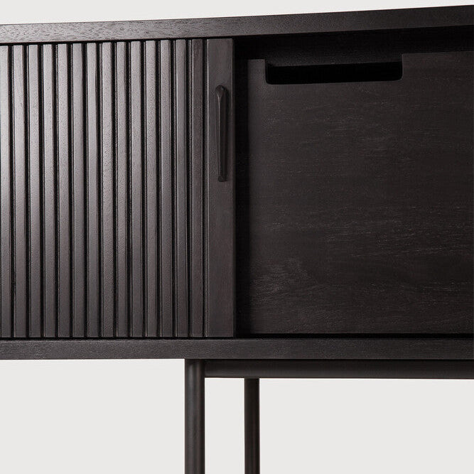 Ethnicraft Roller Max TV Cupboard in teak, FSC-certified solid teak with varnished finish