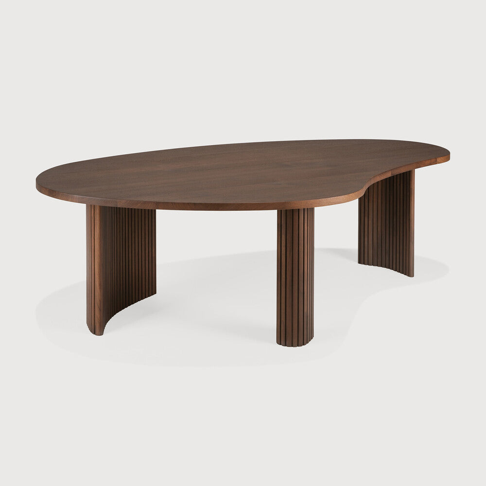 Ethnicraft Boomerang Coffee Table in teak, FSC-certified solid teak with varnished finish