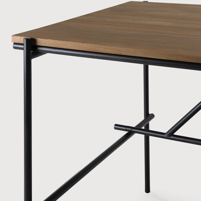 Ethnicraft Oscar Desk in teak, FSC-certified solid teak with varnished finish