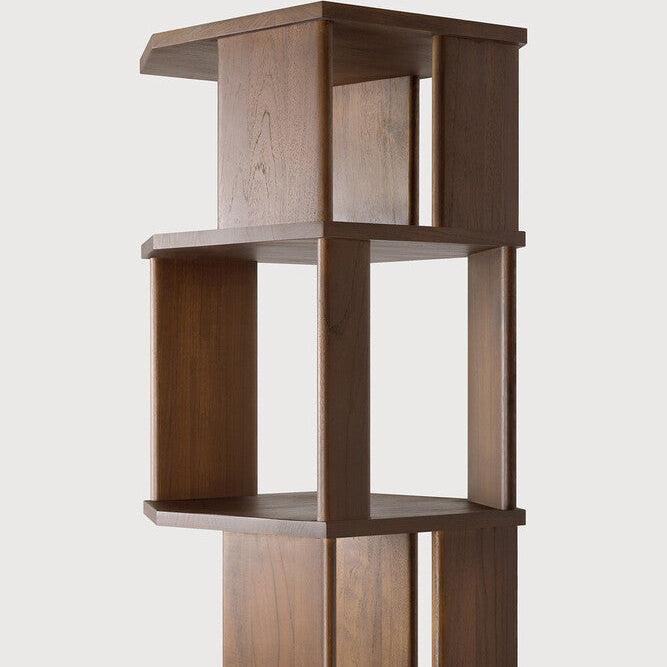 Ethnicraft Stairs Column in teak, FSC-certified solid teak with varnished finish, Belgian solid wood furniture