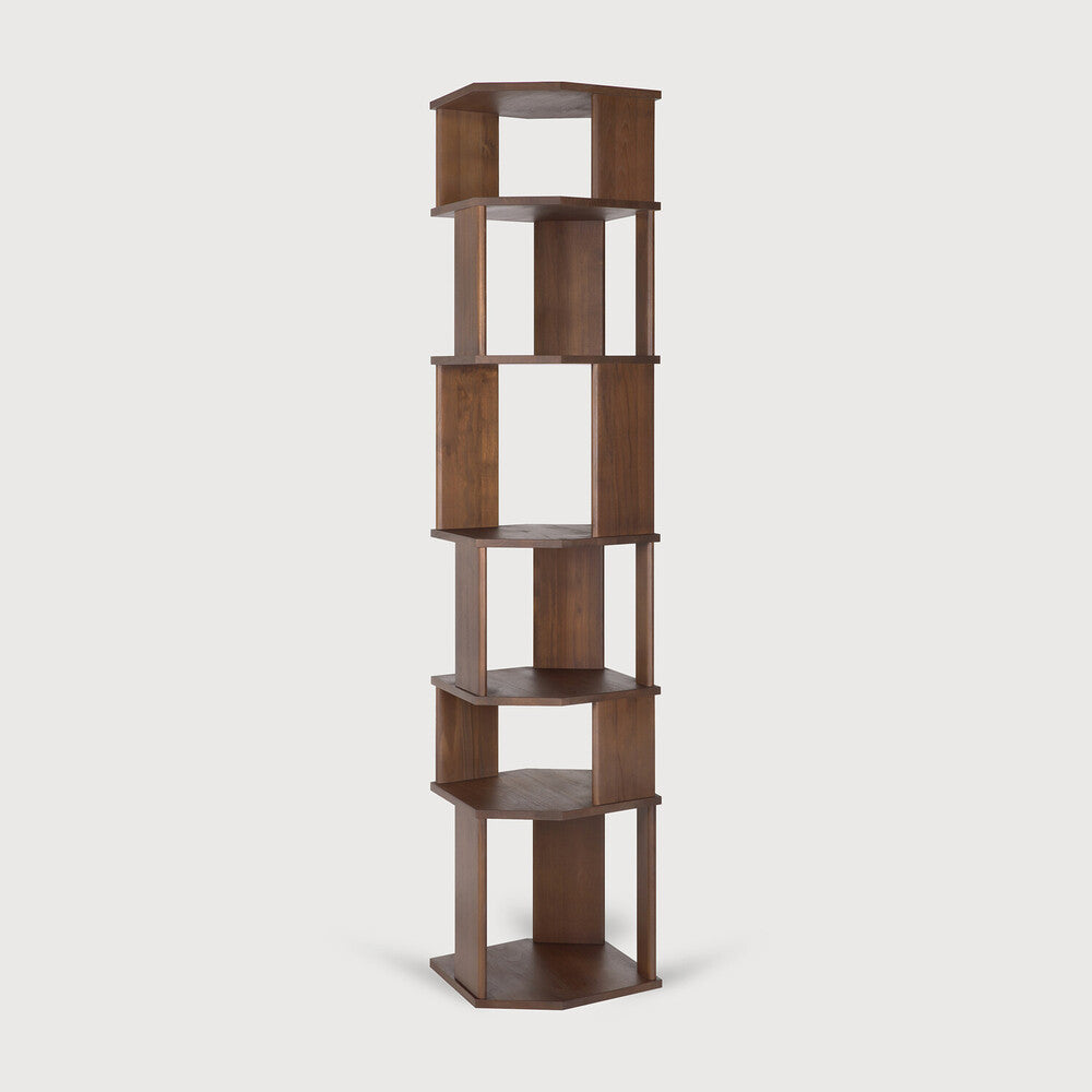 Ethnicraft Stairs Column in teak, FSC-certified solid teak with varnished finish, Belgian solid wood furniture