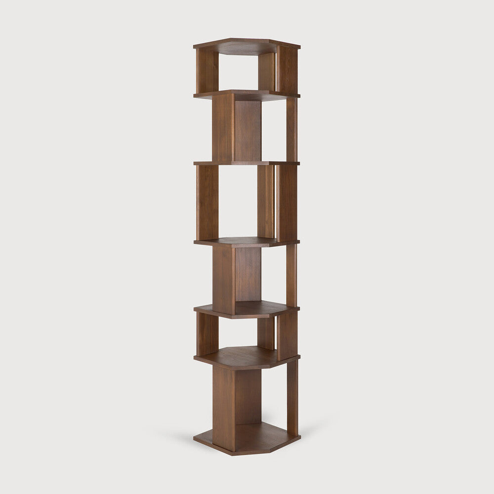 Ethnicraft Stairs Column in teak, FSC-certified solid teak with varnished finish, Belgian solid wood furniture