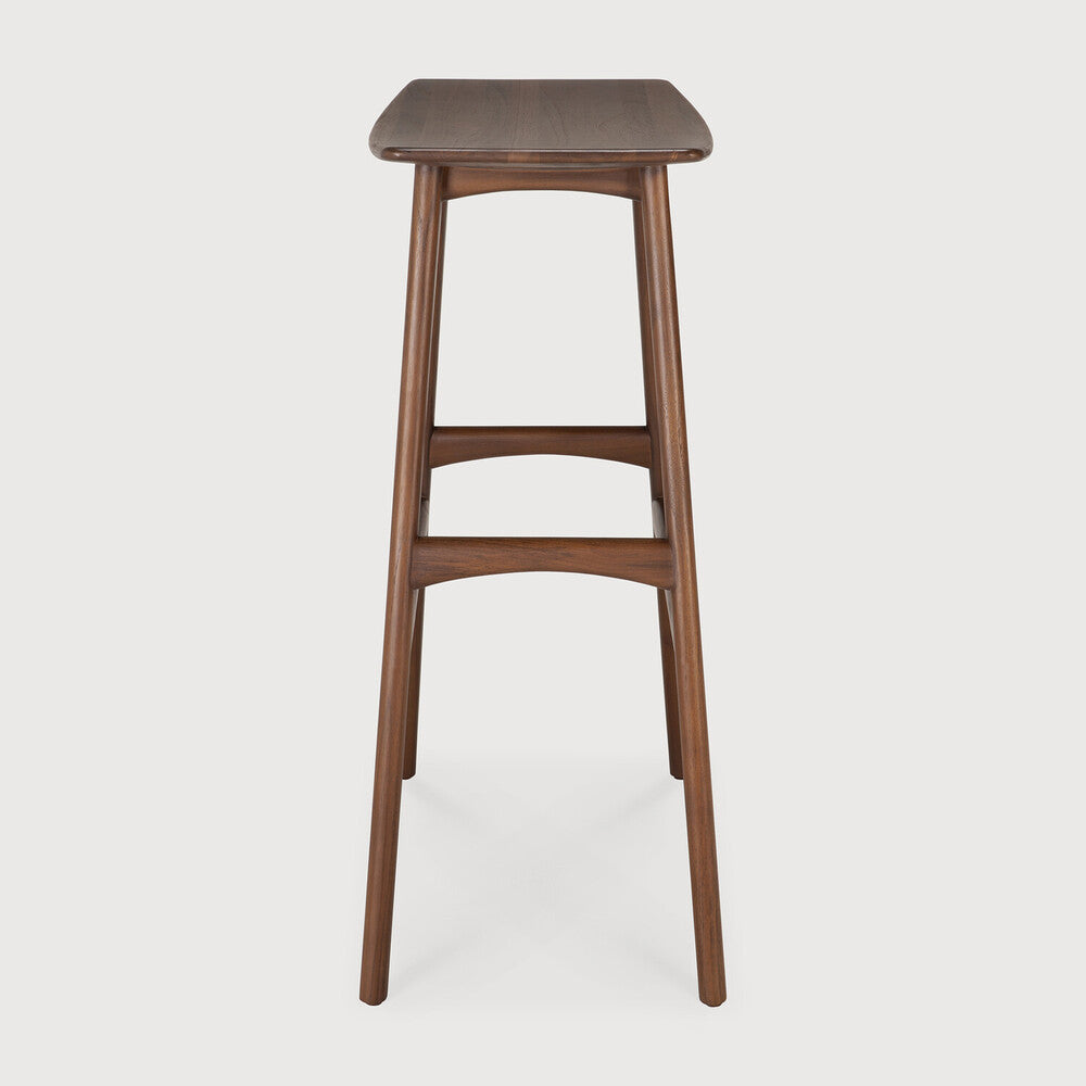 Ethnicraft Osso Stool in teak, FSC-certified solid teak