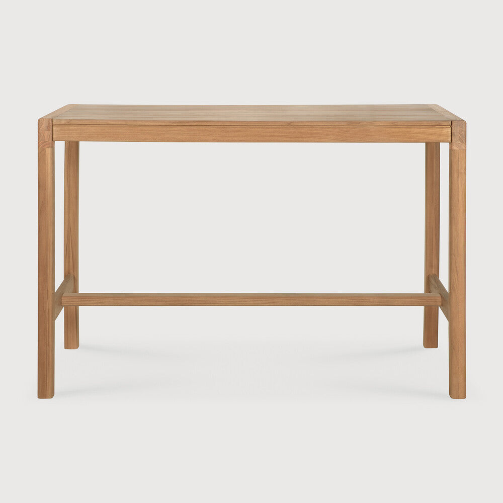 Ethnicraft Jack Outdoor Bar Table in teak, FSC-certified solid teak