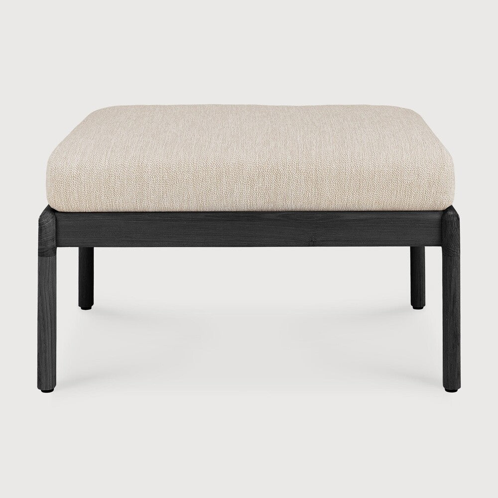Ethnicraft Jack Outdoor Footstool with FSC-certified solid teak frame