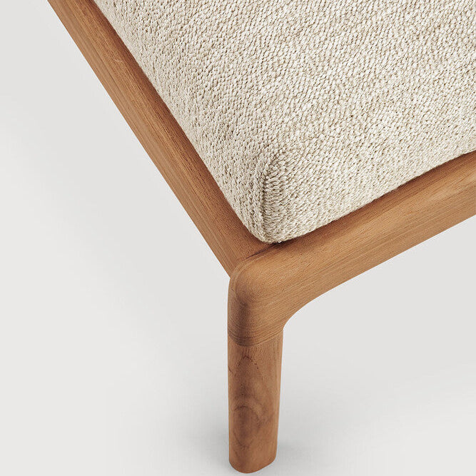 Ethnicraft Jack Outdoor Footstool with FSC-certified solid teak frame