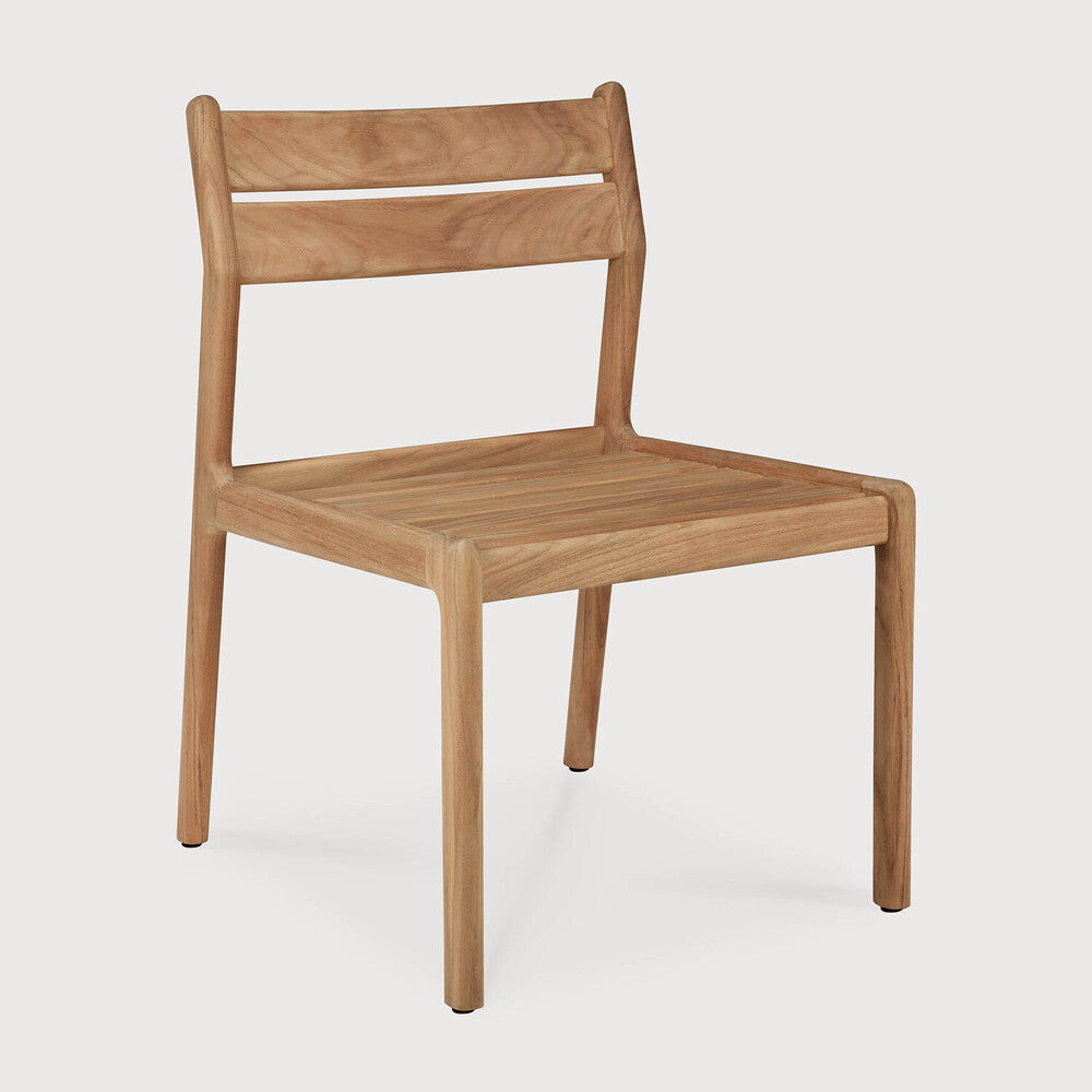 Ethnicraft Jack Outdoor Dining Chair in teak styled in a dining room
