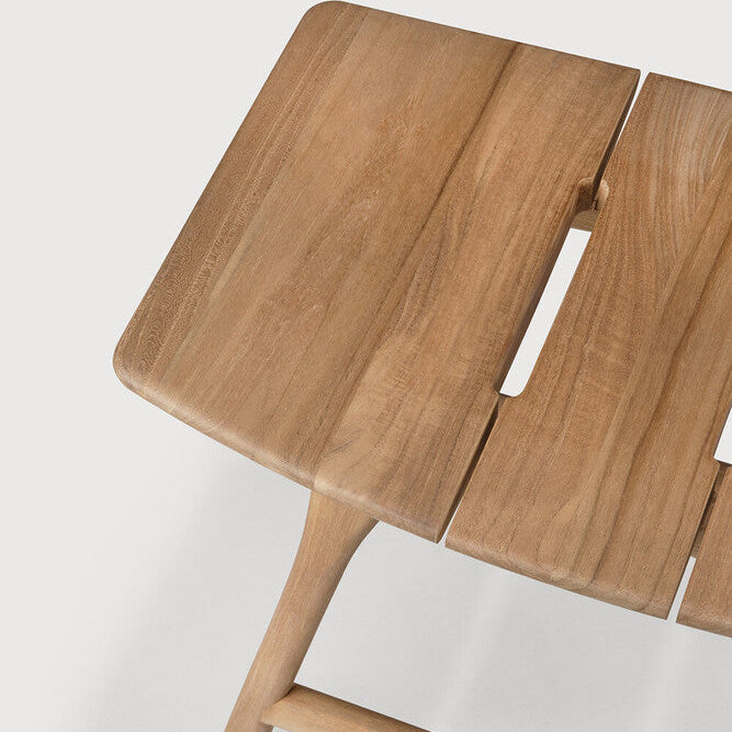 Ethnicraft Osso Outdoor Stool Frame in teak, FSC-certified solid teak