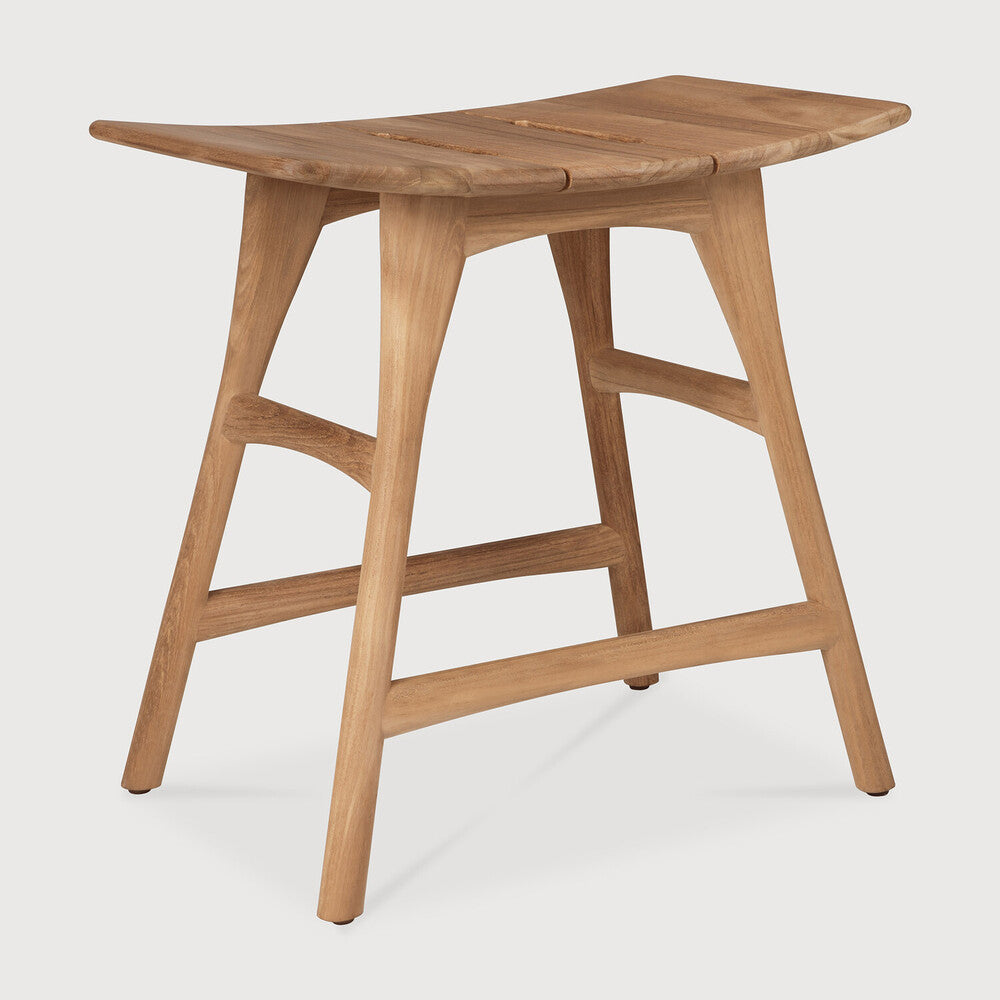Ethnicraft Osso Outdoor Stool Frame in teak, FSC-certified solid teak