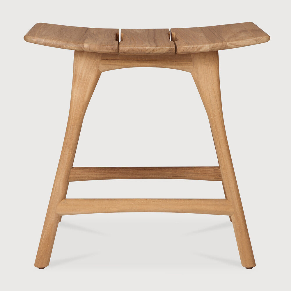 Ethnicraft Osso Outdoor Stool Frame in teak, FSC-certified solid teak