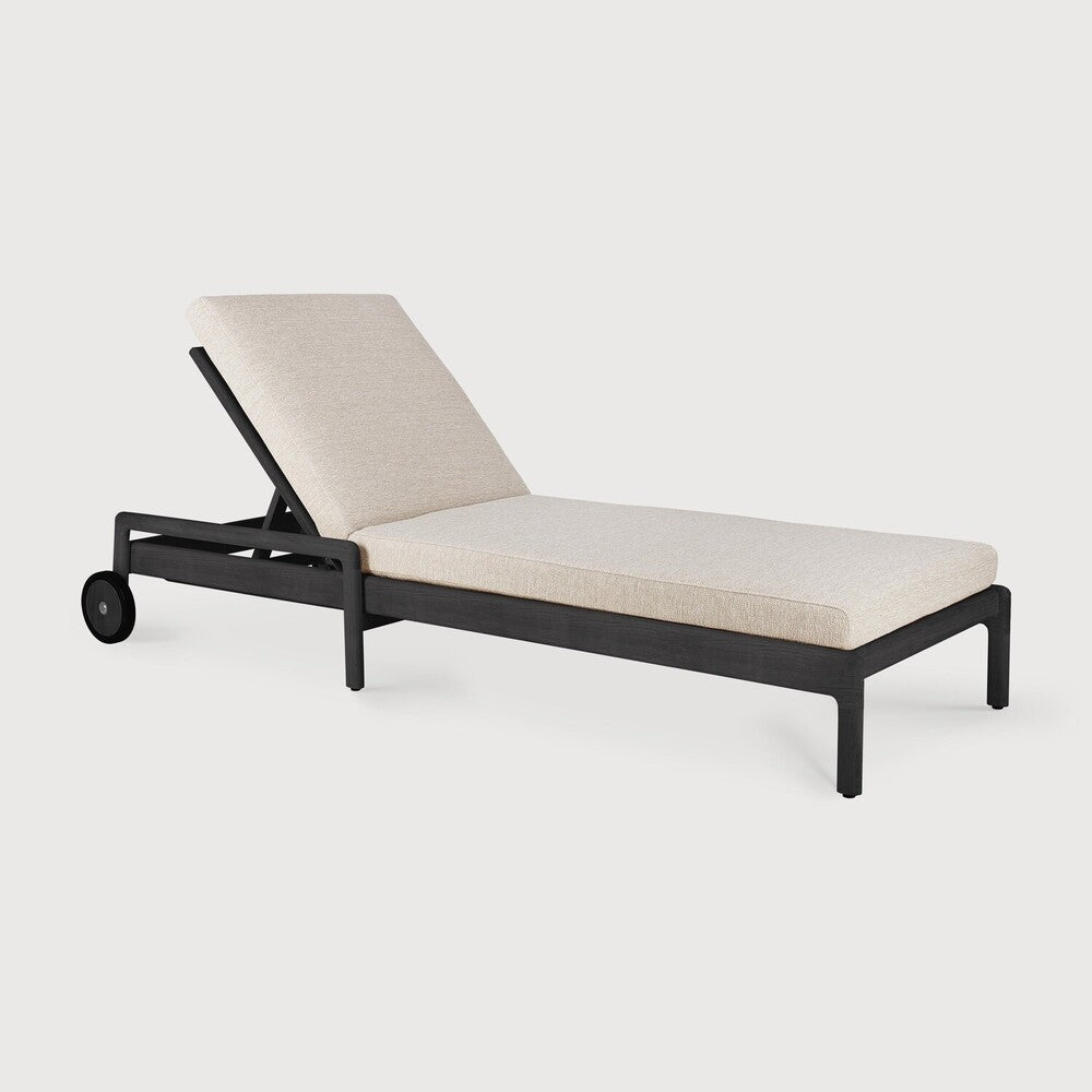Ethnicraft Jack Outdoor Adjustable Lounger in teak, FSC-certified solid teak with natural finish