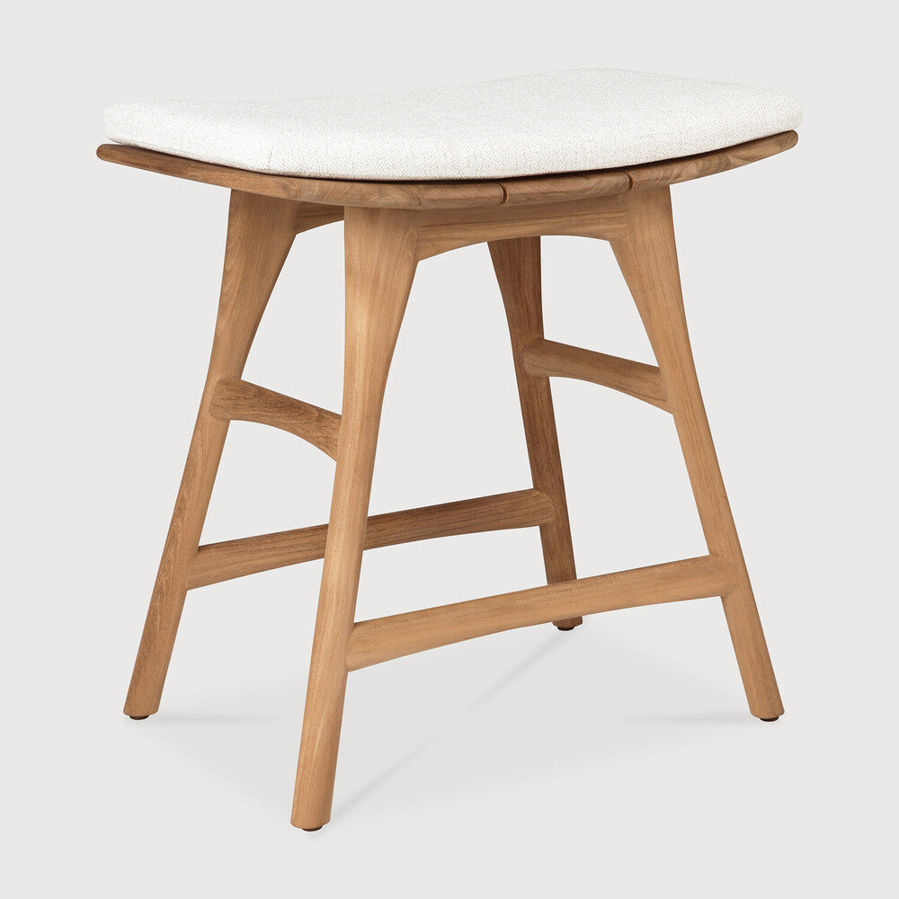 Ethnicraft Osso outdoor stool in teak, FSC-certified solid teak
